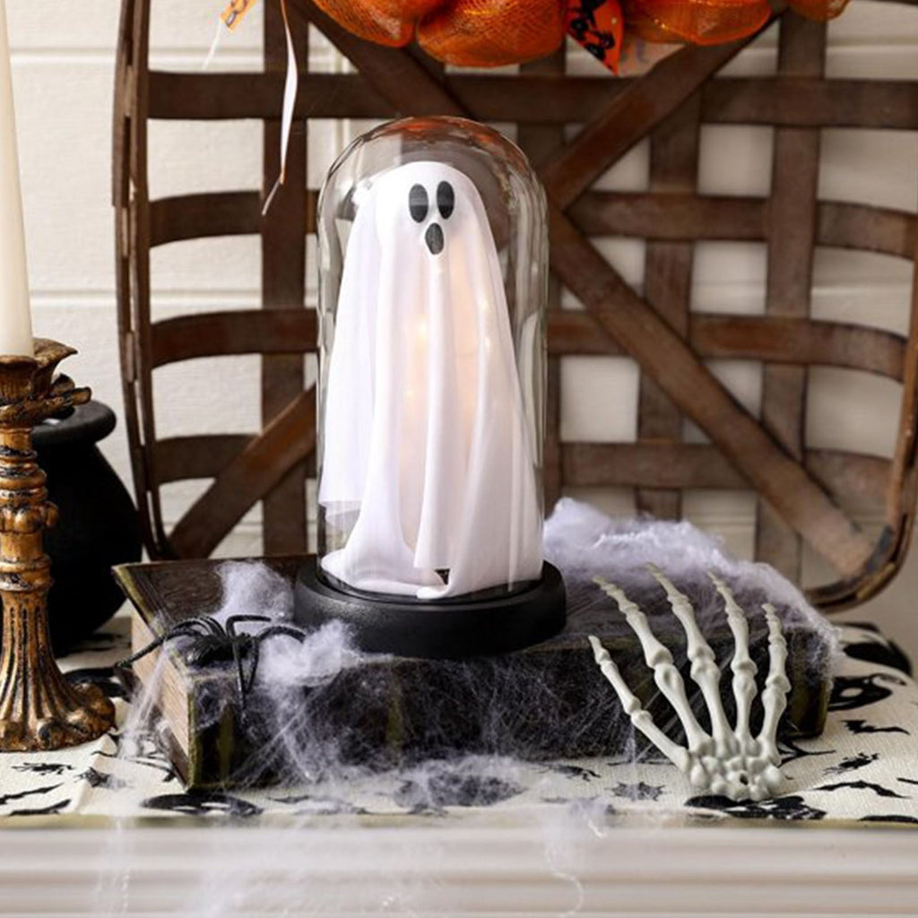 Diceymbol 11.81 Inch Halloween Ghost Night Light, Witch Hat Ghost Lamp with Jack O Lantern, Halloween Decorations Indoor for Table Mantel Party Decor