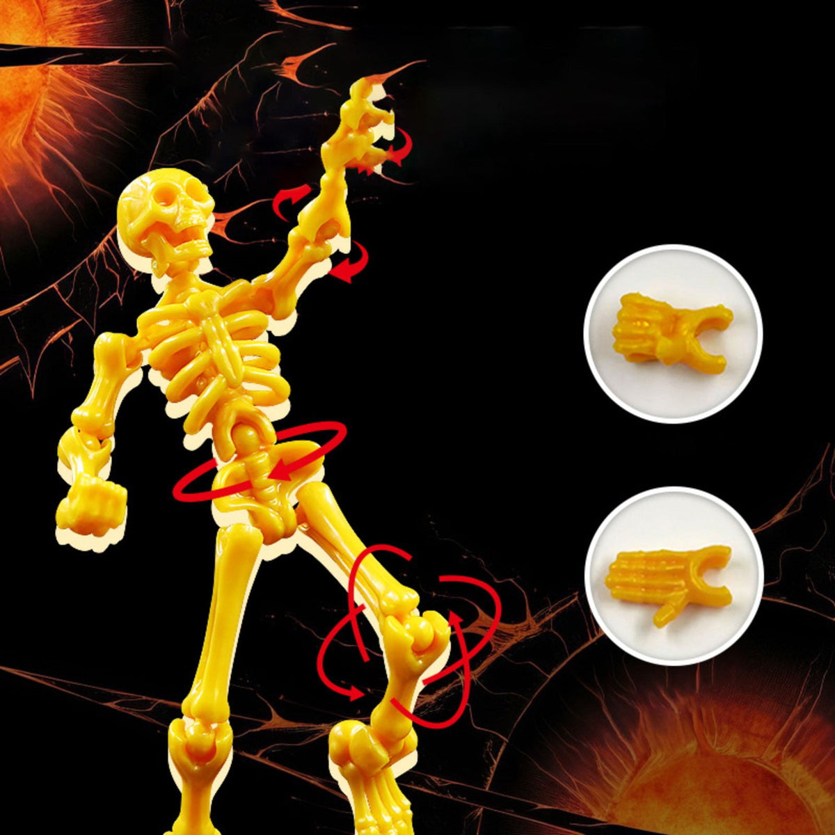 Skeleton Movable Model With Complete Articulated Joints For Easy And Free Posing To Create Any Scene, Equipped With A Variety Of Weapons Such As Axe To Customize Your Display And