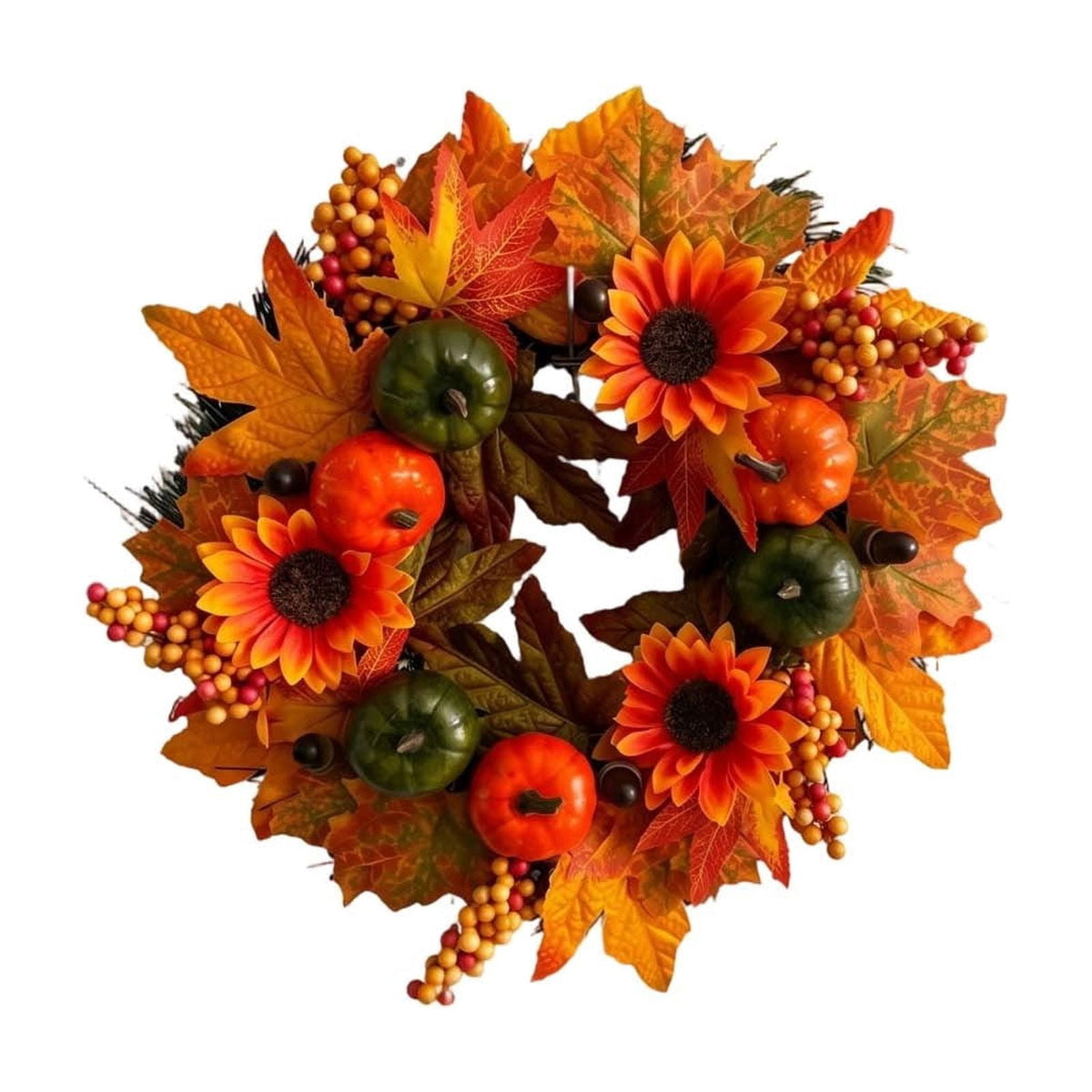 Rijanmt Decorative Plastic Easter Day Wreath, Multicolor