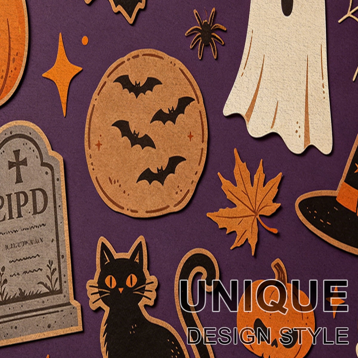 YIMEIS Halloween Pumpkin Lanterns Multi-purpose 1-Piece Flannel Mat and Kitchen Rugs,Soft Non-slip for Home Bedroom Bathroom