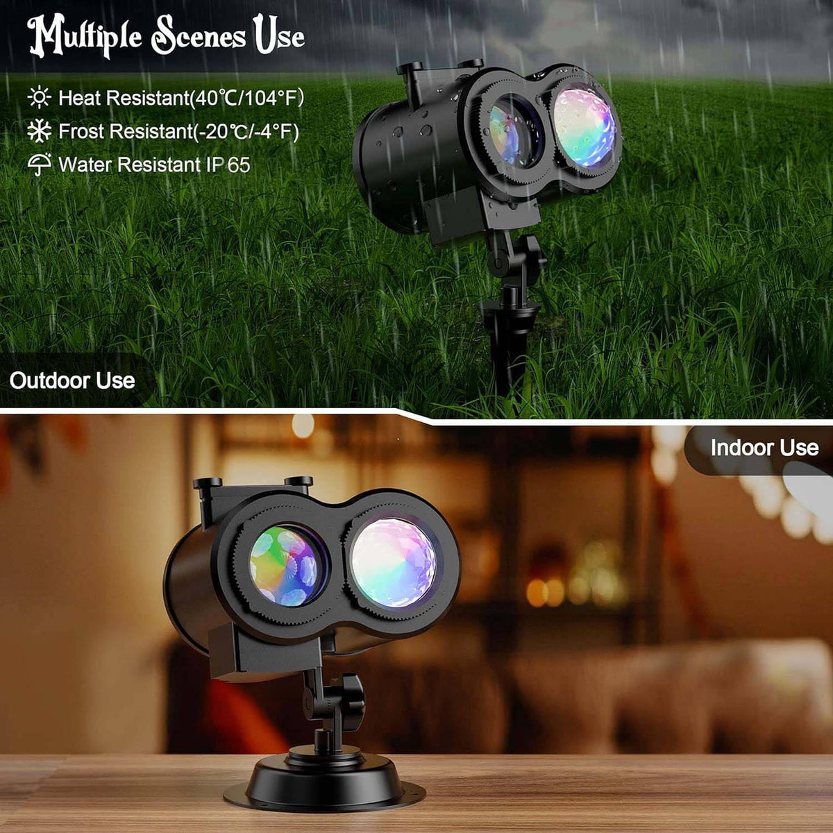 Morfone Halloween Projector Lights, Waterproof Holiday Projector Lights for Halloween Decorations Outdoor or Indoors