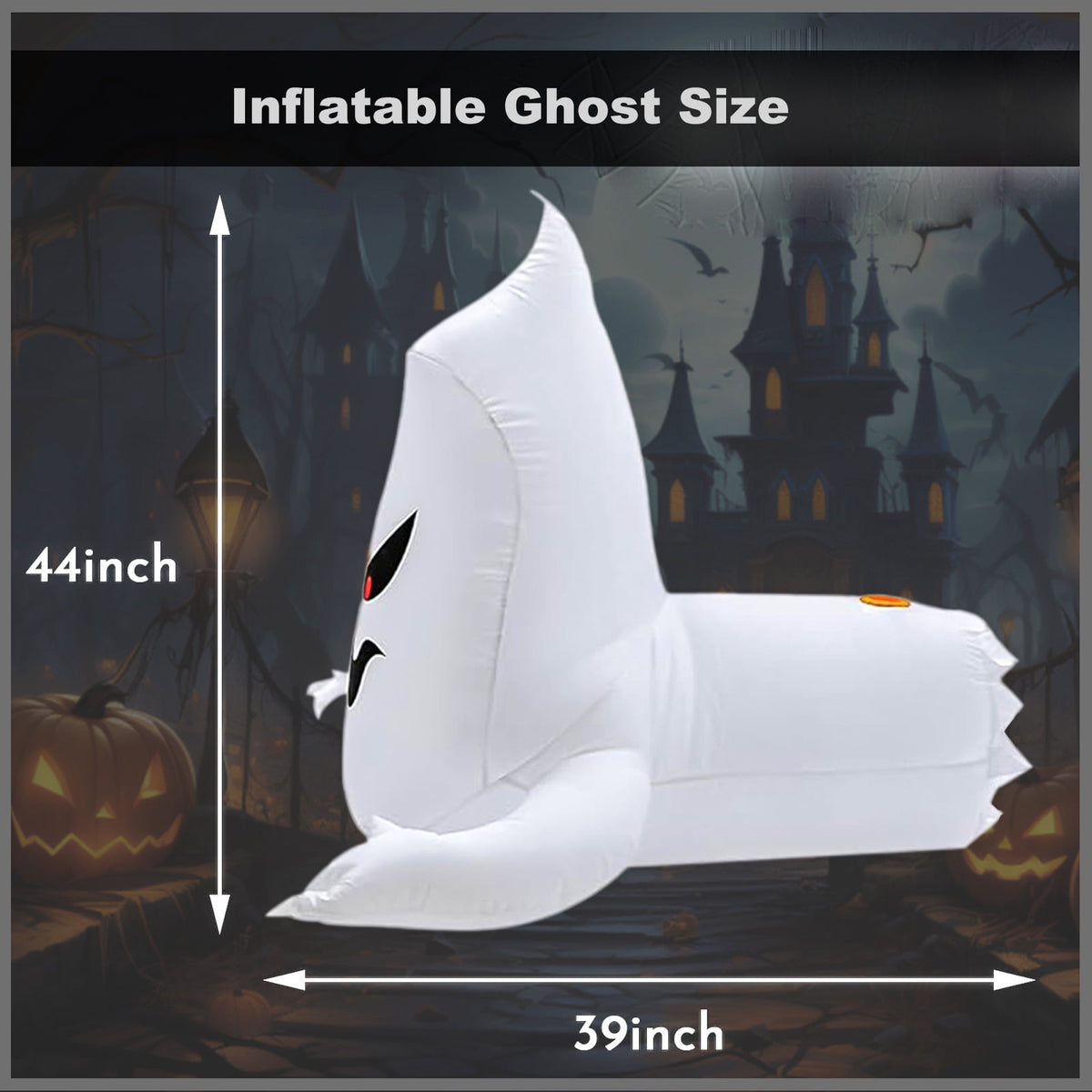 AGCAN 4.6 FT Halloween Inflatable Ghost Blow Up Ghost Broke Out from Window Halloween Decor