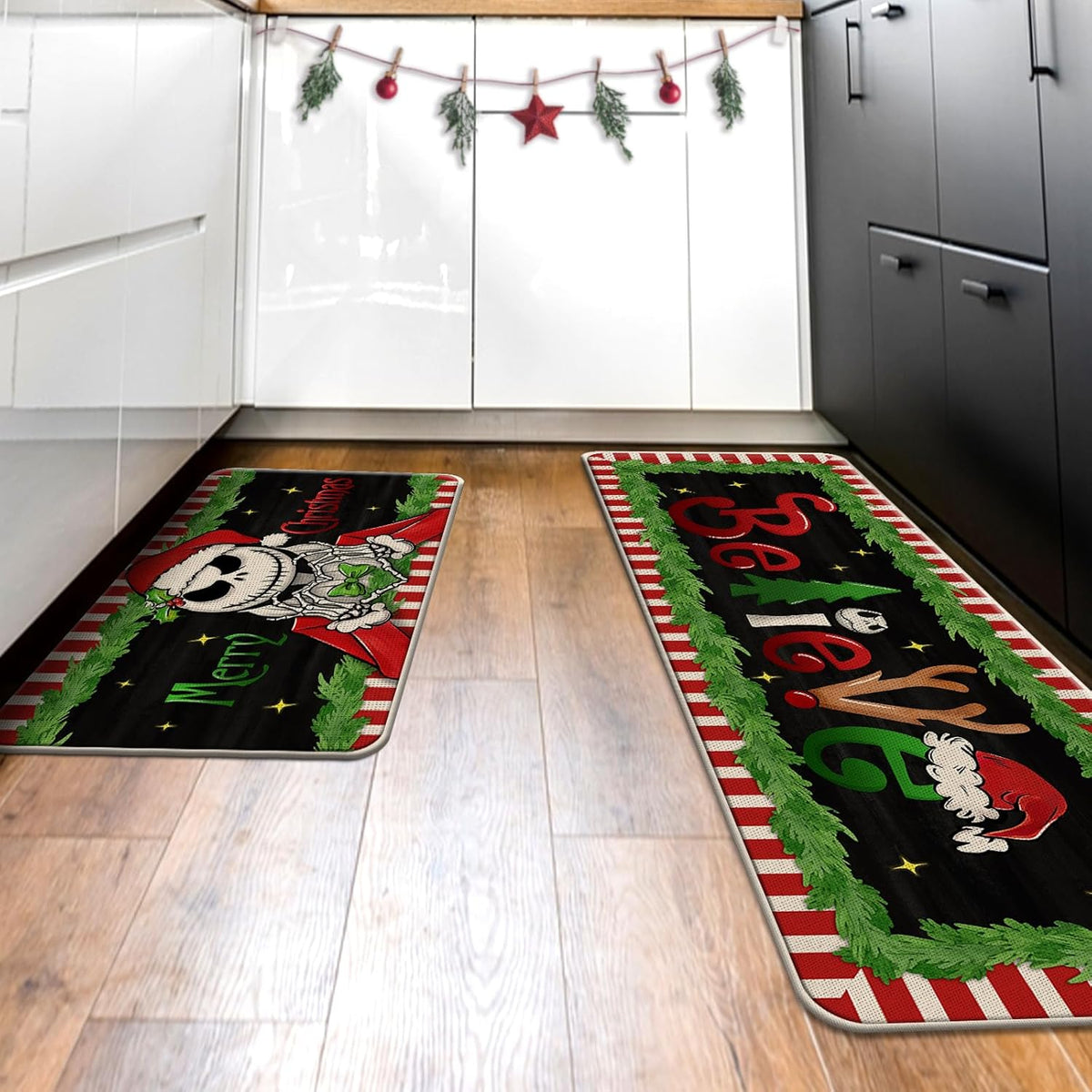 Jack Skeleton Door Mat 30x17 inch, Nightmare Christmas Welcome Doormat, Nightmare Christmas Gfits, Nightmare Christmas Decor