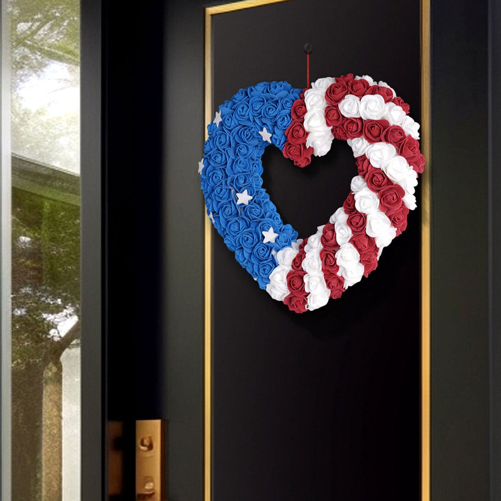 AZXY 4th of July Wreath,Patriotic Wreath,Independence Day Wreaths,Memorial Day Decorations