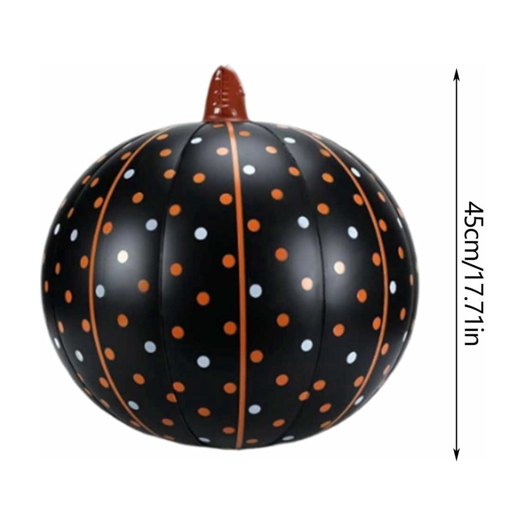 HHJZPR Halloween Pattern Pumpkin Foil Mylar Balloons, Striped Polka Dot Buffalo Plaid Inflatable Pumpkin Ornaments, Fall Farmhouse Party Yard Table Decor Ball