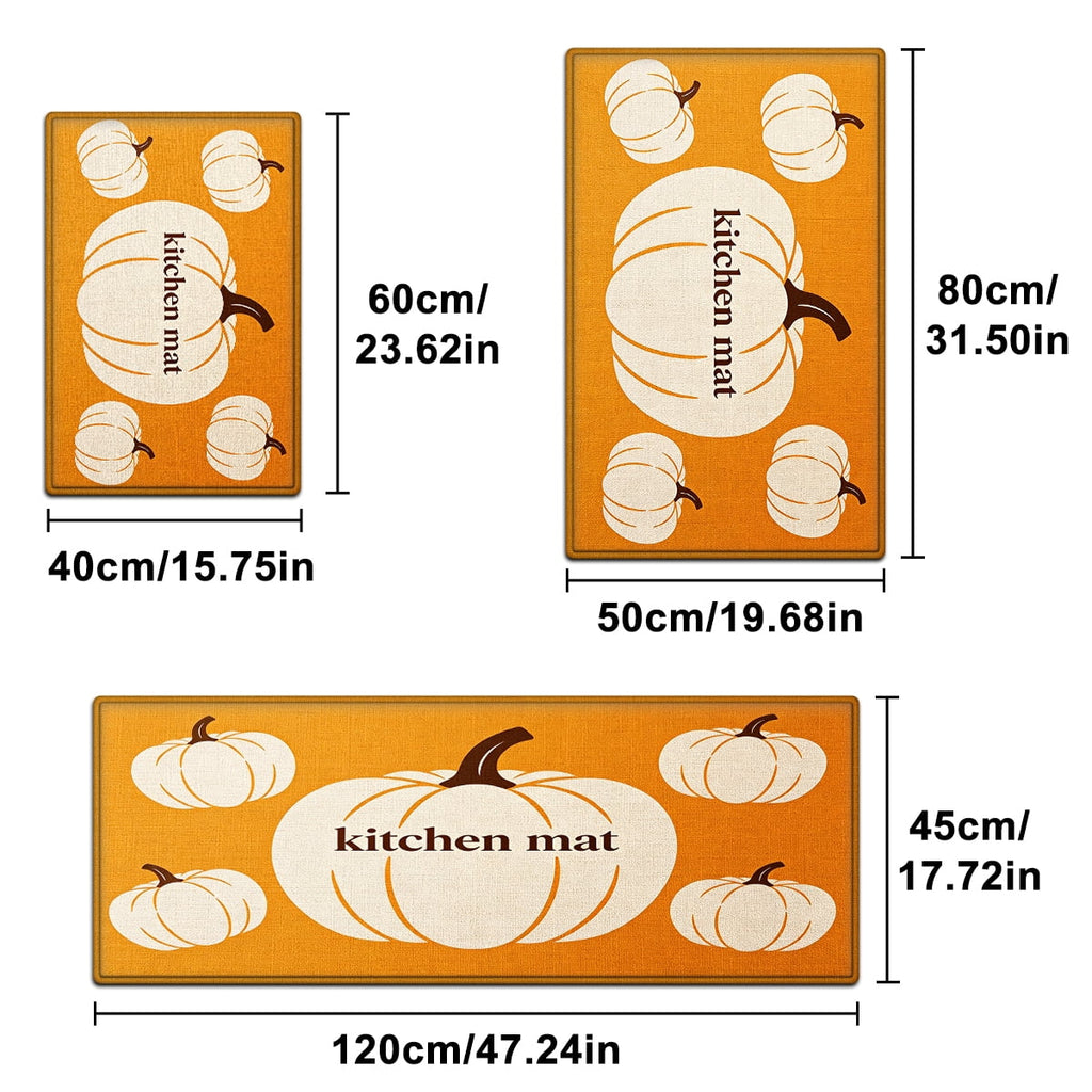 YIMEIS Halloween Orange Ghost Pumpkin Black Cat 1Pc Flannel Mat & Kitchen Rugs,Soft Non-slip,16''×24'' Inches,for Entryway Bathroom
