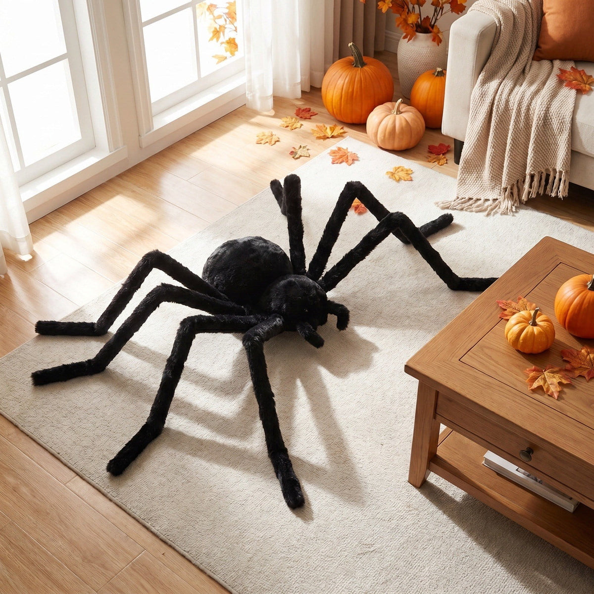 Halloween Animated Spider Decoration, Voice Activated Crawling Toy With Motion Effects For Hau*nted Hous Party Yard Bar Classroom And Home Halloween Scene Decor, Spooky Holiday Prop