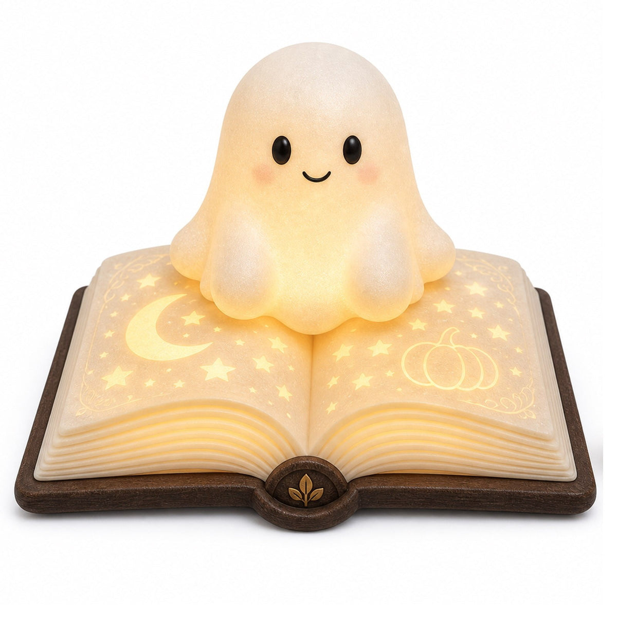 Gifts Under $20 Ghost Campfire Night Light, Flickering Flame Nightlight, Halloween 3D Cute Spooky Marshmallow Ghost Decoration for Bedroom, Spooky Season Home Halloween Decor for Ki*ds Adults