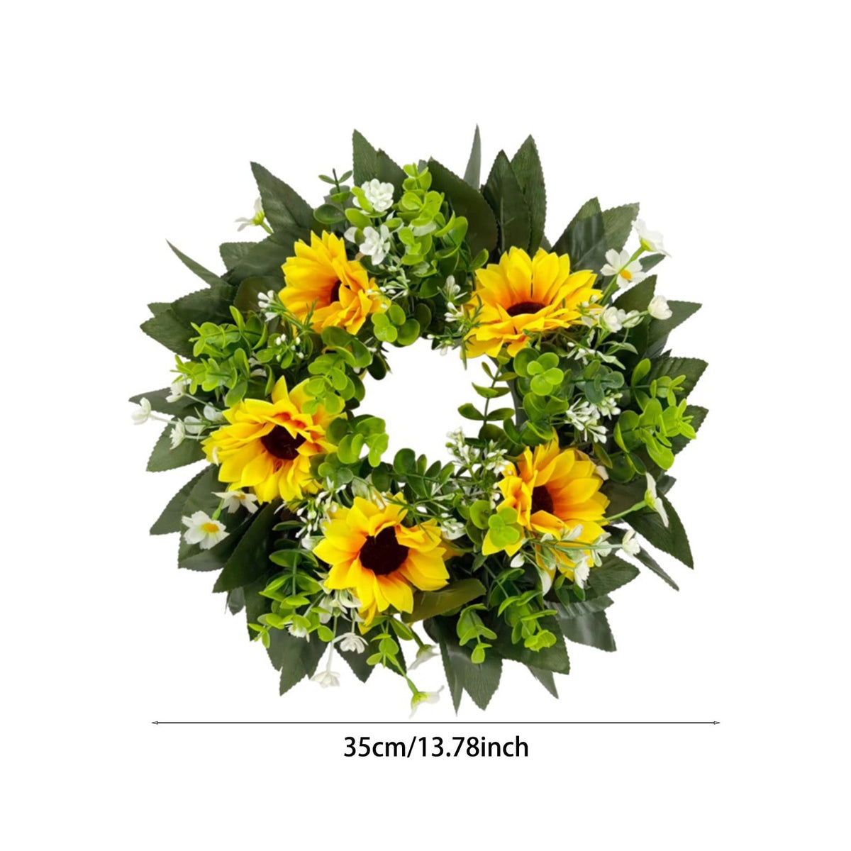 Rijanmt Decorative Plastic Easter Day Wreath, Multicolor