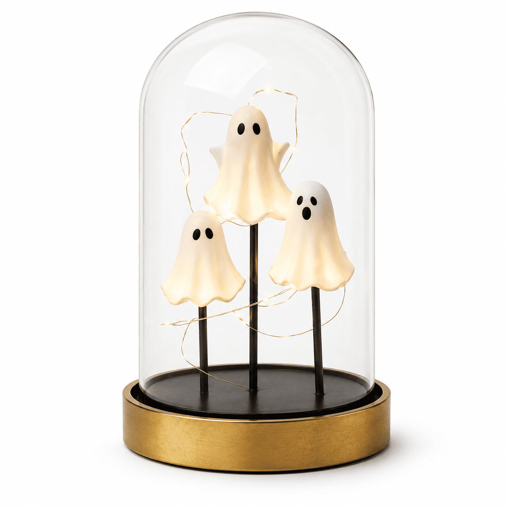 Diceymbol 11.81 Inch Halloween Ghost Night Light, Witch Hat Ghost Lamp with Jack O Lantern, Halloween Decorations Indoor for Table Mantel Party Decor