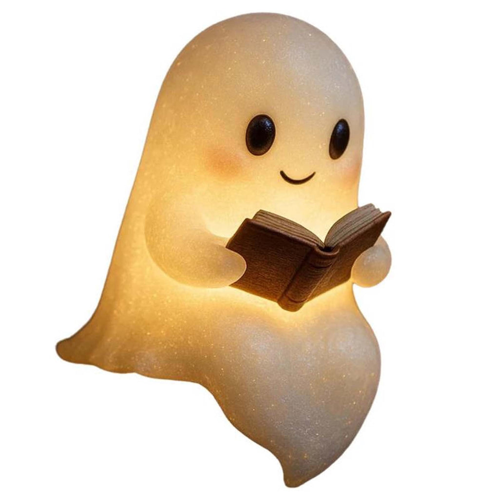 Halloween Ghost Night Light, Cute Ghost Playing The Guitar Lamp, Ghost Warm Lighted Figurine Lamps for Party Bedroom Study Room Home Dorm, Halloween Decor Indoor