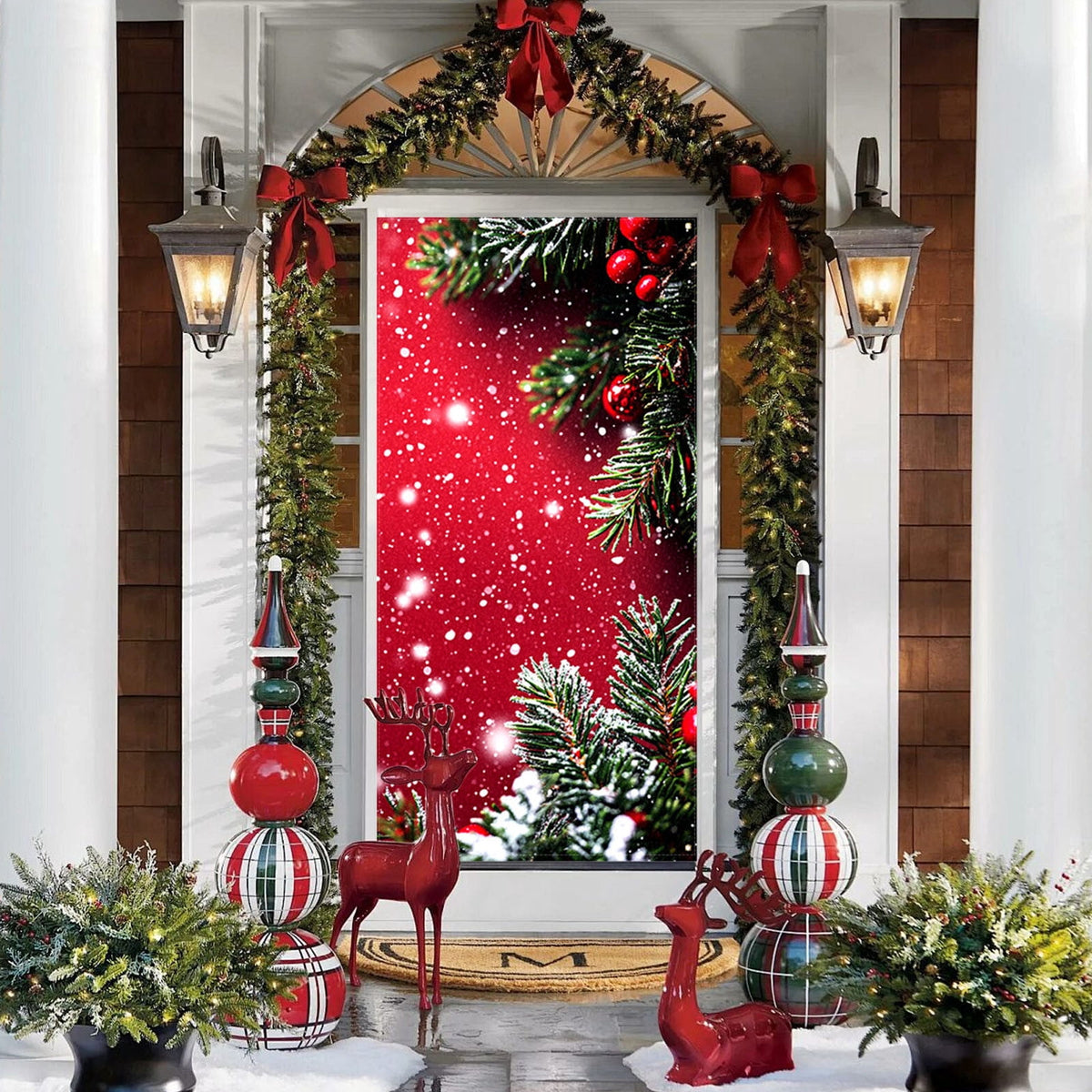 DAMAI Halloween Door Hanging Curtain Party Festival Scene Layout Supplies Decorative Porch Hanging Cloth