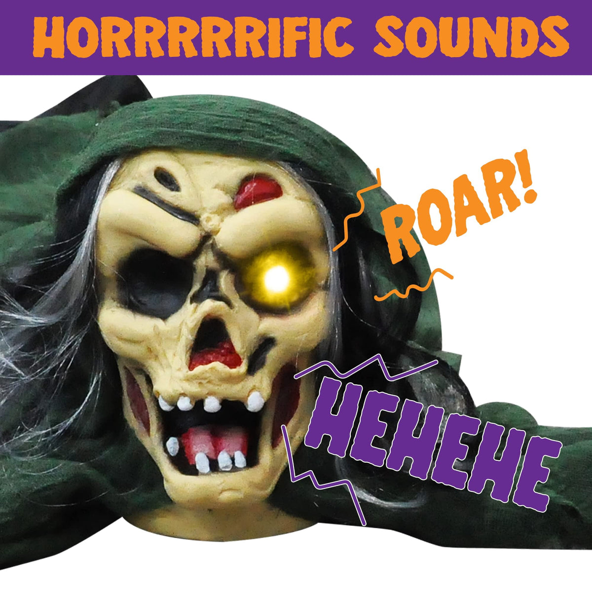 Joyfy Halloween Groundbreaker Halloween Decorations Zombie with Sound and Flashing Eyes,Outdoor Scary Halloween Yard Decorations,Haunted House Decorations