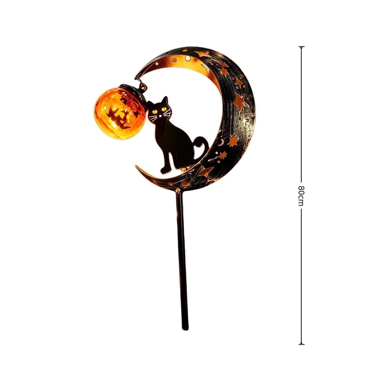 Halloween Solar Garden Stake Light,Metal Hanging Pumpkin Lantern Waterproof for Yard Lawn Proch