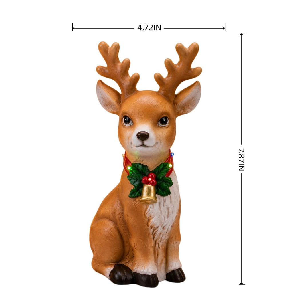 Clearance! Halloween Light‑Up Dog Figurine, 7.9in Scarecrow Dog Statue with Glowing Pumpkin, Waterproof Resin Table Yard Decor
