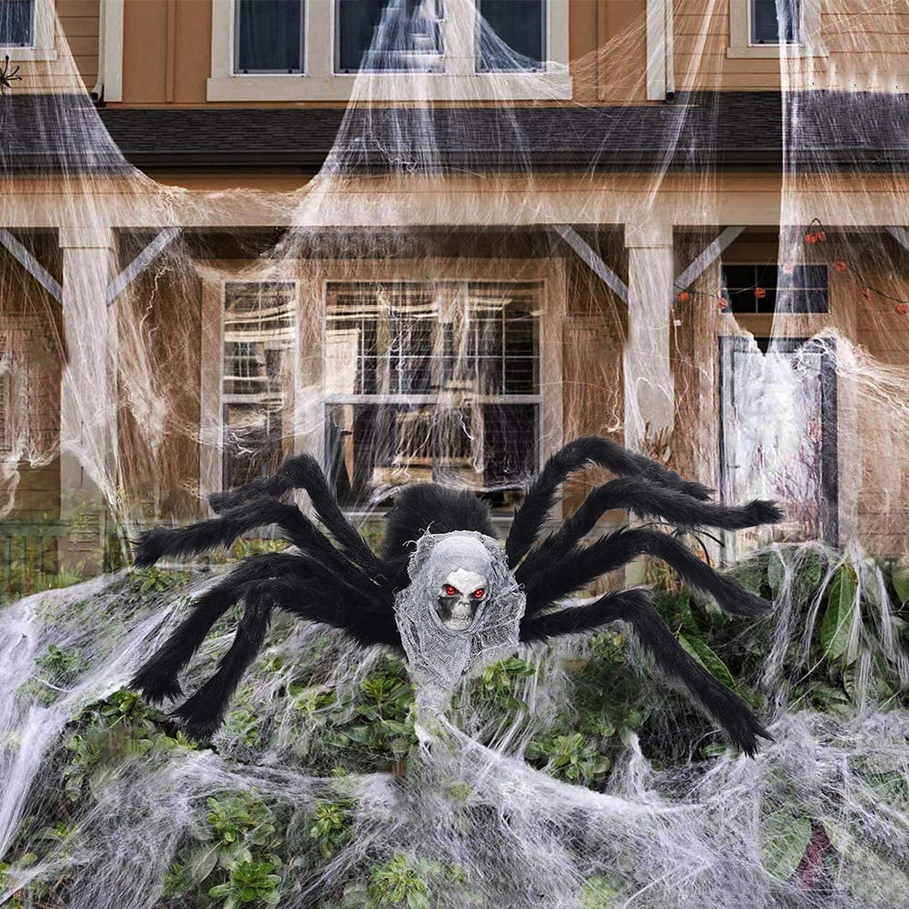 Halloween Spider Decorations Realistic Hairy Spiders Spider Props for Indoor, Outdoor and Yard Creepy Decor 75CM (30 Inch)