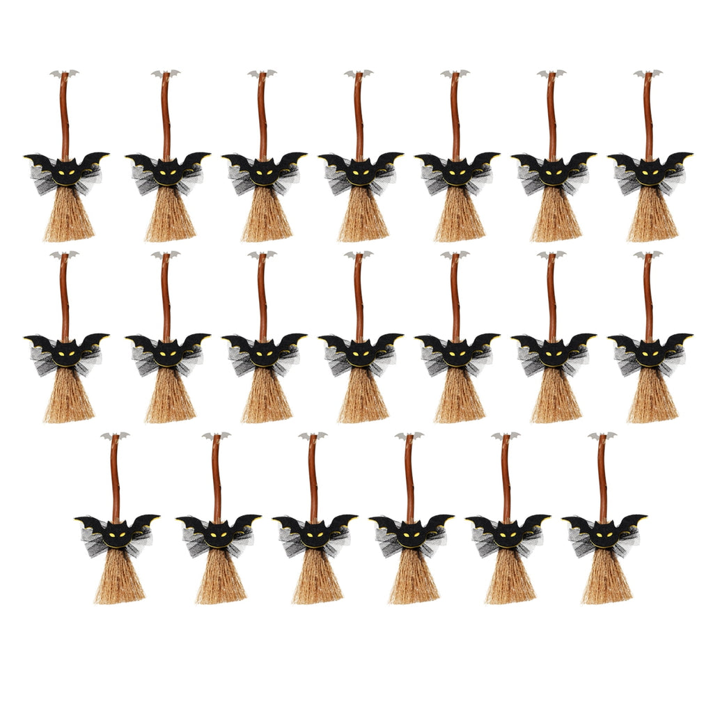 20PCs Halloween Magic Broom, Floating Broom Halloween, Animated Halloween Magical Brooms, Haunted Sounds Moving Animated Broomstick,Halloween Decor