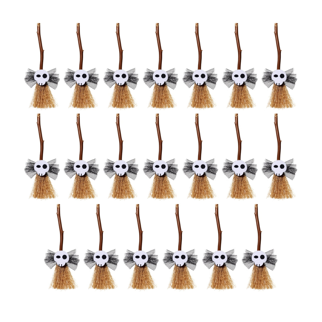 20PCs Halloween Magic Broom, Floating Broom Halloween, Animated Halloween Magical Brooms, Haunted Sounds Moving Animated Broomstick,Halloween Decor