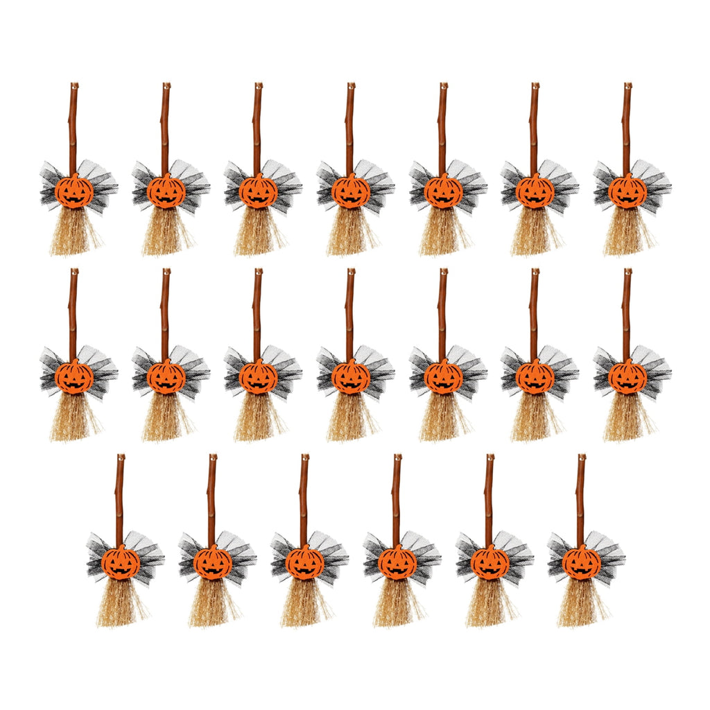 20PCs Halloween Magic Broom, Floating Broom Halloween, Animated Halloween Magical Brooms, Haunted Sounds Moving Animated Broomstick,Halloween Decor