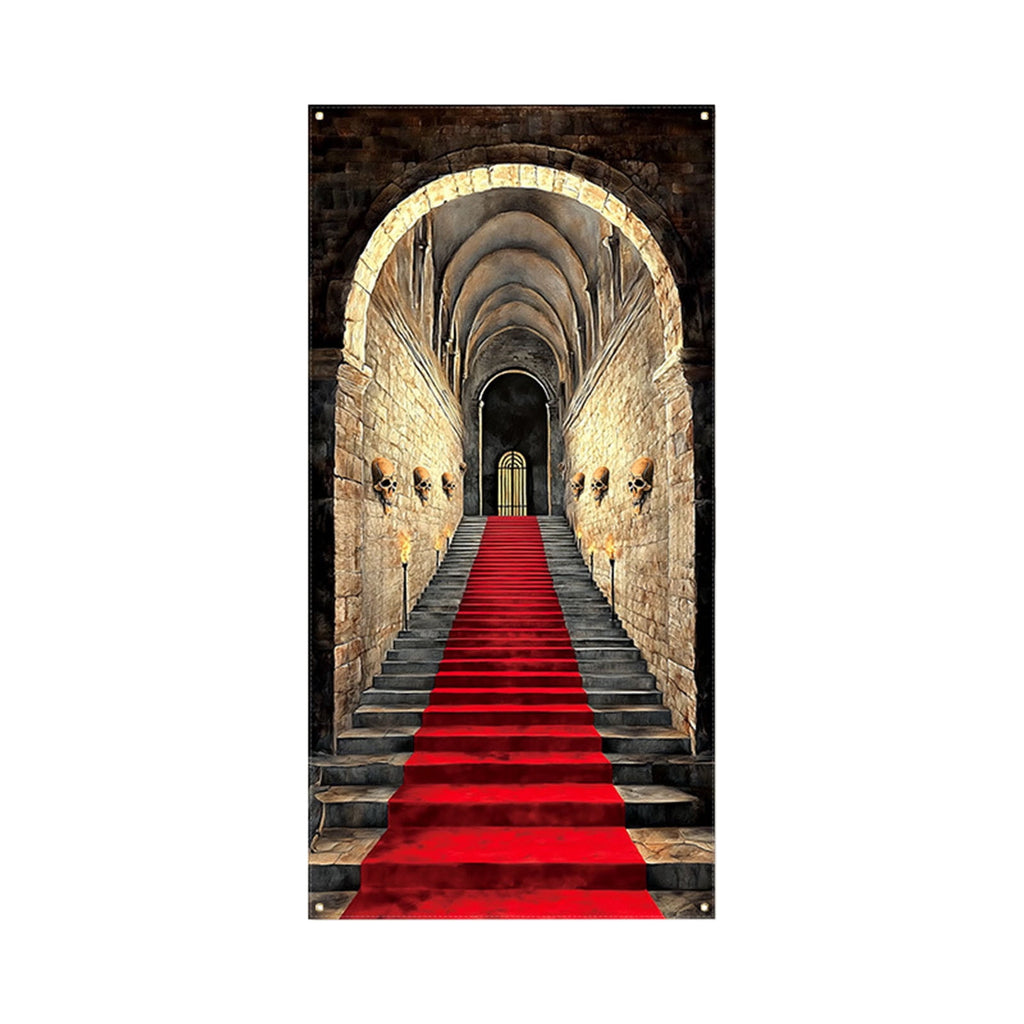 DAMAI Halloween Door Hanging Curtain Party Festival Scene Layout Supplies Decorative Porch Hanging Cloth
