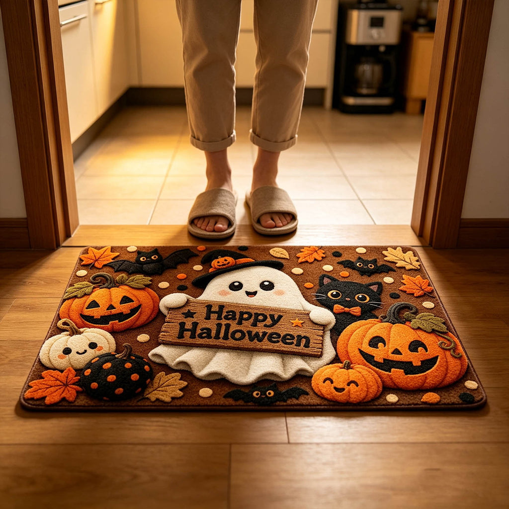 Halloween Kitchen Mat Halloween Printed Carpet Non-slip Entry Door Entry Mat Absorbent Bathroom Kitchen Entryway Mat 40*60cm
