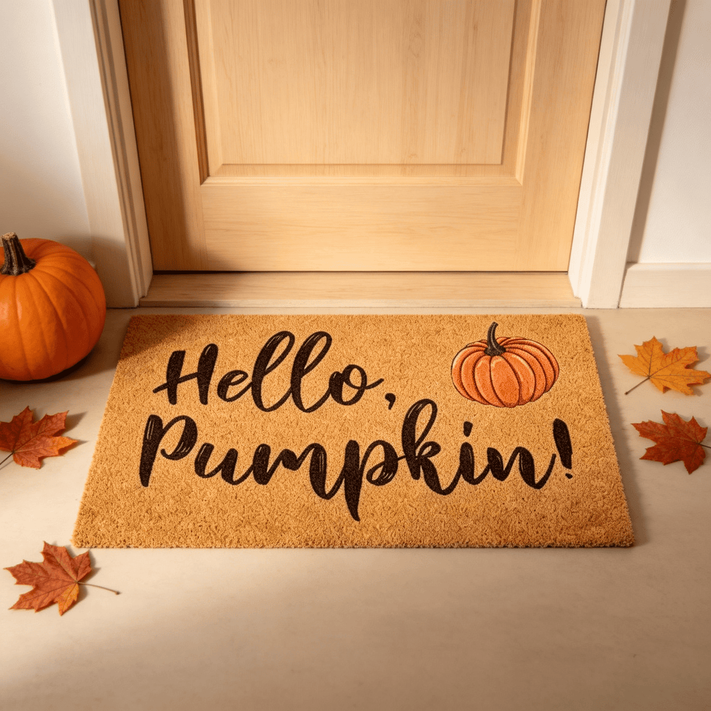 Halloween Pumpkin Doormat, Soft Non-Slip Indoor Outdoor Welcome Rug for Entryway Porch and Front Door