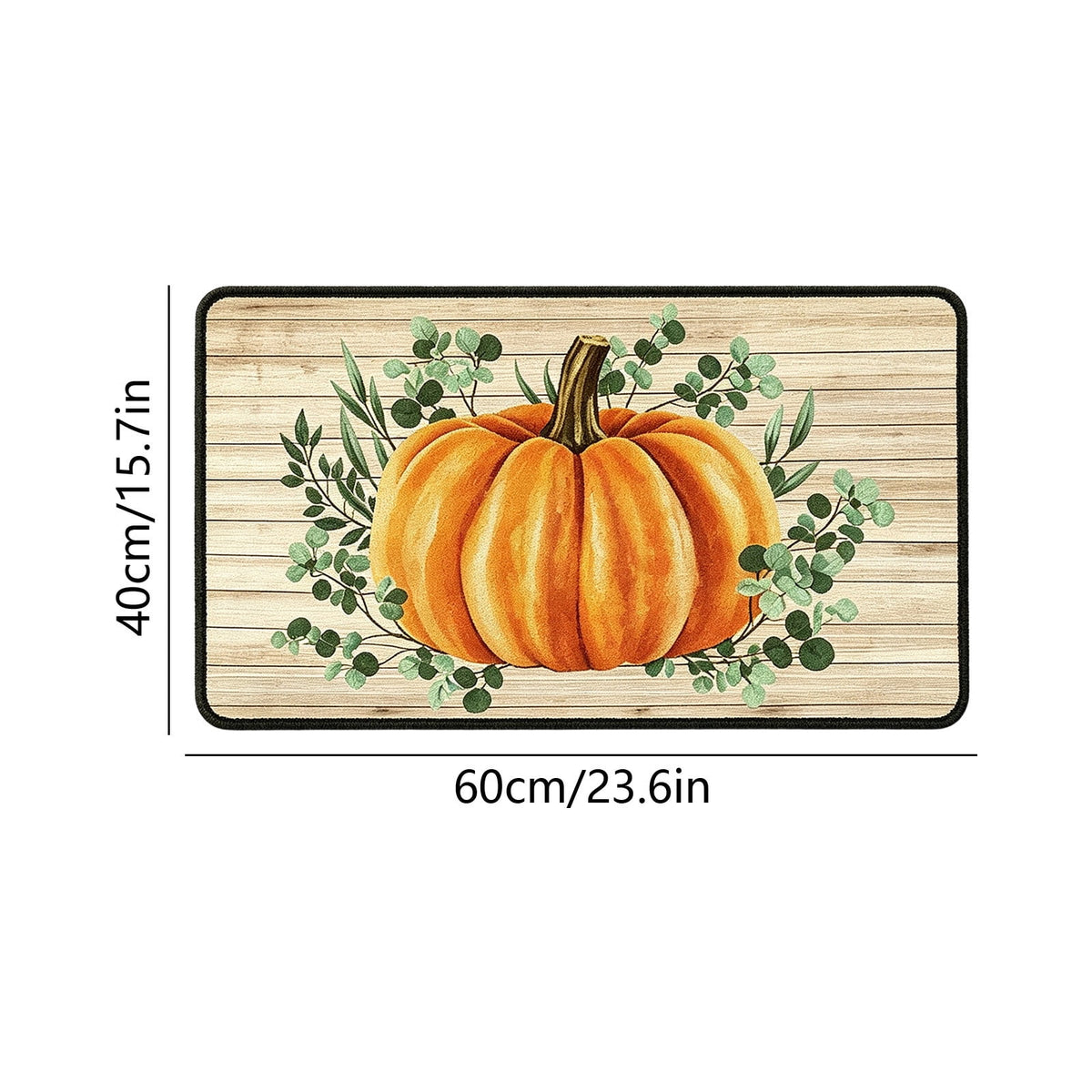 Yhmxh Fall Pumpkin Decorative Door Mat, Autumn Harvest Welcome Entryway Rug, Non‑Slip Absorbent Front Doormat, Seasonal Floor Mat for Indoor Outdoor Halloween Home Decoration 15.7x23.6 Inch