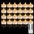 24PCS LED Tealight Candles with Remote Timer, Battery Operated Flameless Tea Light Candles, Fake Flickering Votive Candles for Home Centerpiece Table, Anniversary, Party, Halloween, Ramadan Decor