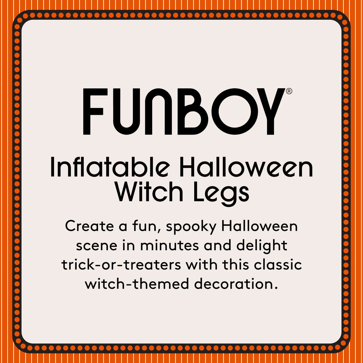 FUNBOY Inflatable Halloween Witch Legs, Indoor/Outdoor Halloween Decor