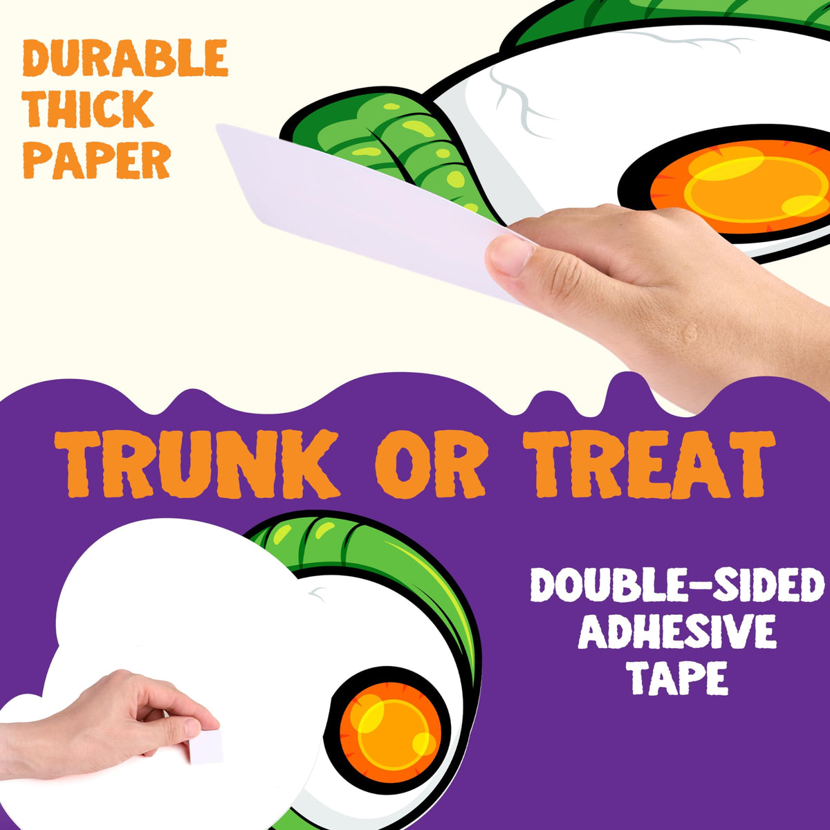 Joyfy Halloween Trunk or Treat Car Decorations Kit,Halloween Car Decorations Car Archway with Happy Halloween Theme