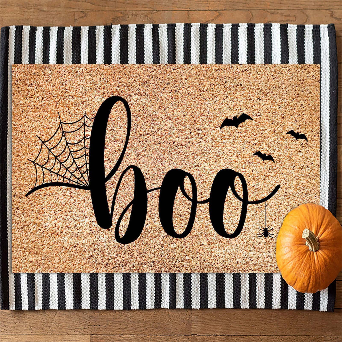 Jierger Happy Halloween Decorative Seasonal Fall Halloween Party Floor Mat for Home Halloween Indoor Outdoor for Thanksiving Decor Doormat Christmas Entrance Floor Mats 15.74 x 23.62 inch