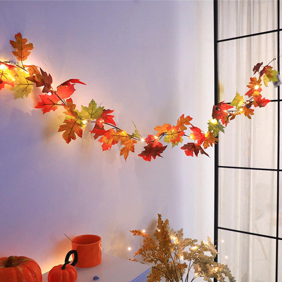 CuiLiyq Halloween Tinsel Garland, 78.7 Inch Black Purple Silver Foil with Bats and Ghosts, Party Decor for Mantel, Staircase, Doorway