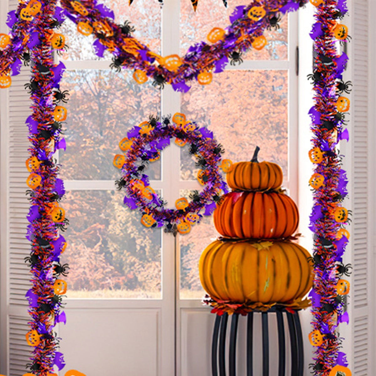 XGFHYJEH Halloween Decorations LED Candle Lights, 3pc Pumpkin Lantern, Halloween Indoor Decor, Halloween Table Decoration Ornament for Home Room Party