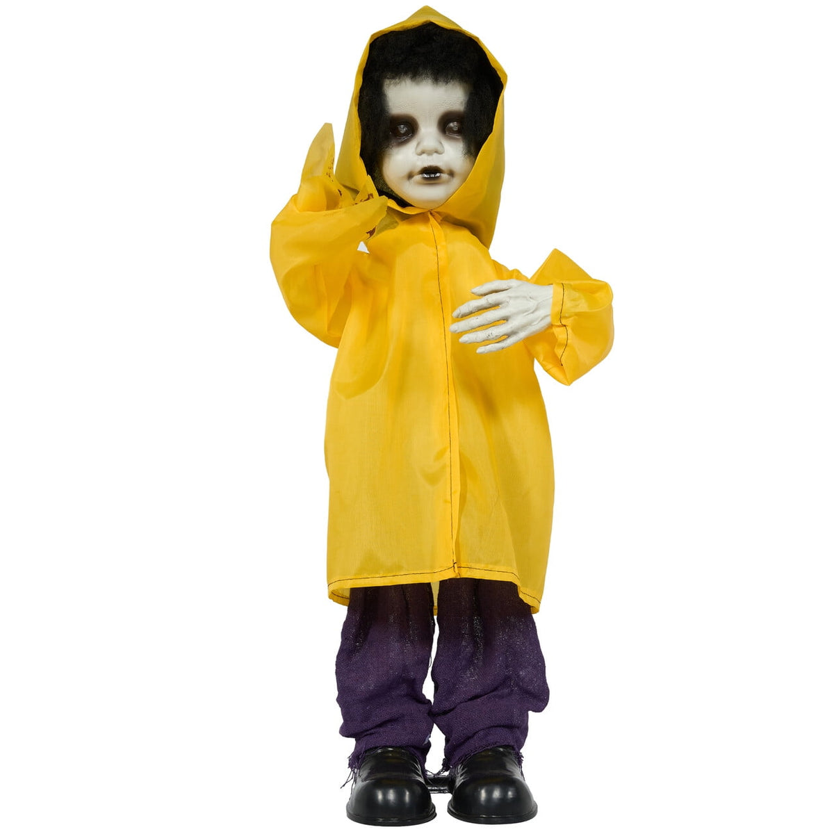 Joyfy Halloween Decorations Outdoor, 72"(6ft) Light Up Animated Scary Decorations Pumpkin Ghost with Sound Activation,Animatronics Pumpkin Decorations for Haunted House Prop Yard Decor