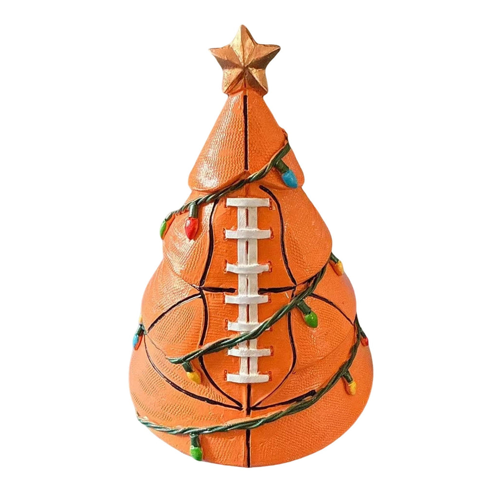 Christmas in july Decorations, Christmas Tree Resin Figurine, Sports Themed Tabletop Decor for Fall Thanksgiving Summerween, Unique Holiday Gift