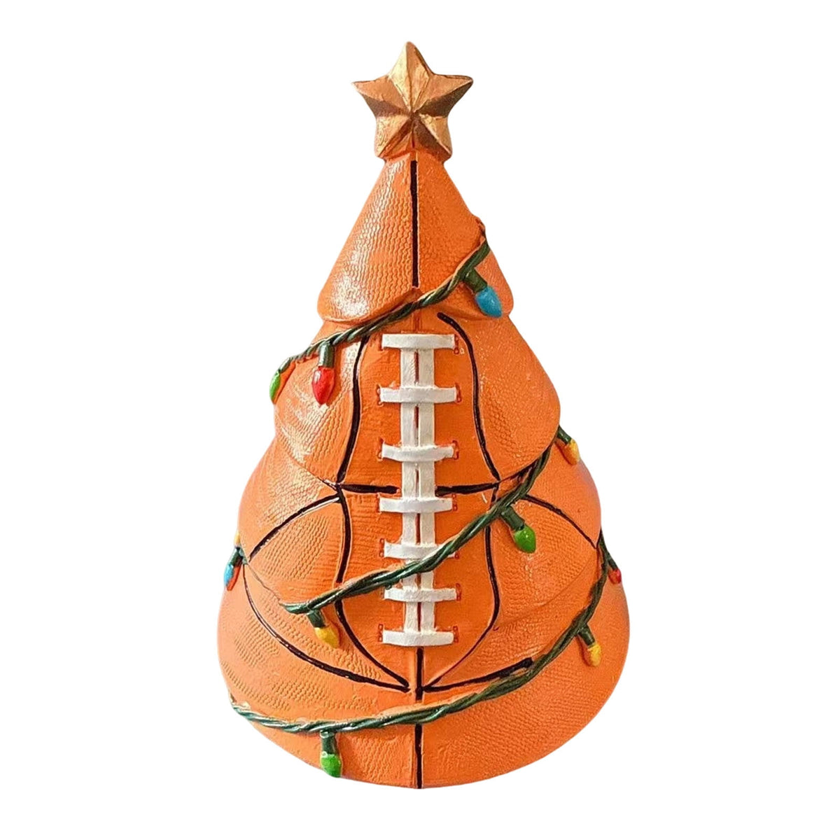 Christmas in july Decorations, Christmas Tree Resin Figurine, Sports Themed Tabletop Decor for Fall Thanksgiving Summerween, Unique Holiday Gift