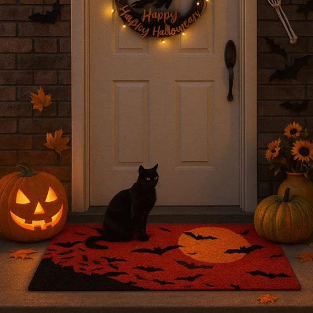 Doormat Front Door Mat New Home Closing Housewarming Gift Unwelcome Bat Full Bats Halloween