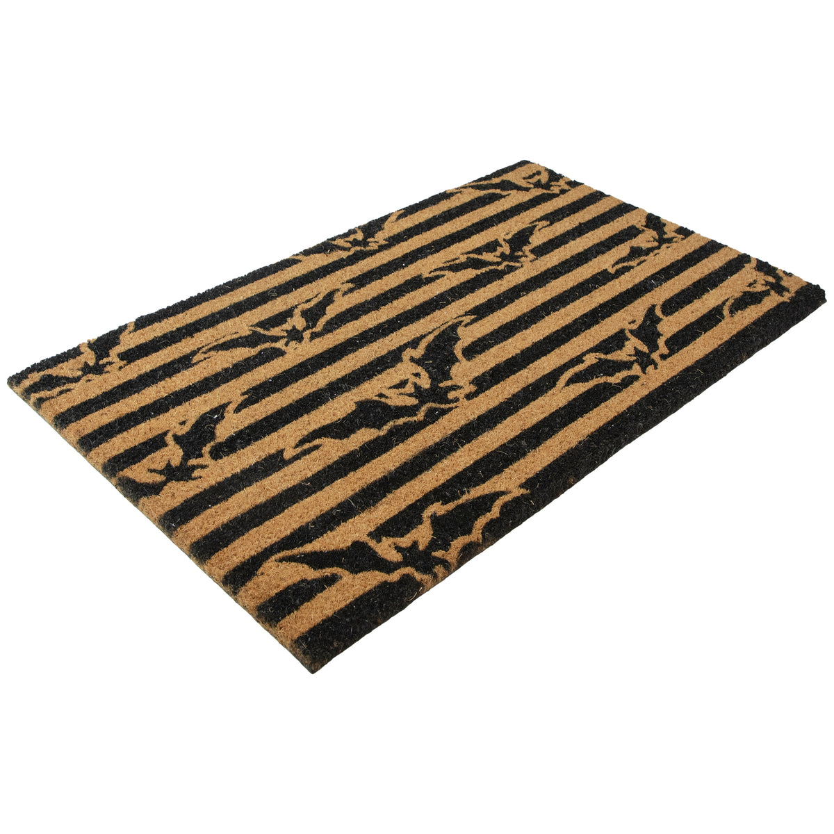 Northlight Natural Coir Flying Bats Halloween Doormat 18" x 30"