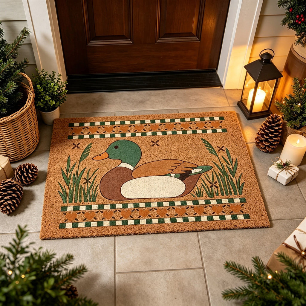 chaungfeng Welcome Fall Door Mat, Seasonal Pumpkin Decorative Doormat, Thick Non-Slip Rugs, for Indoor Outdoor Entrance Floor, Halloween Thanksgiving Decoration (23.6"X15.7")