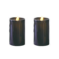 Battery-Operated Warm White LED Flameless Candles, Black, 5.5", 2 Count, Halloween by Way To Celebrate