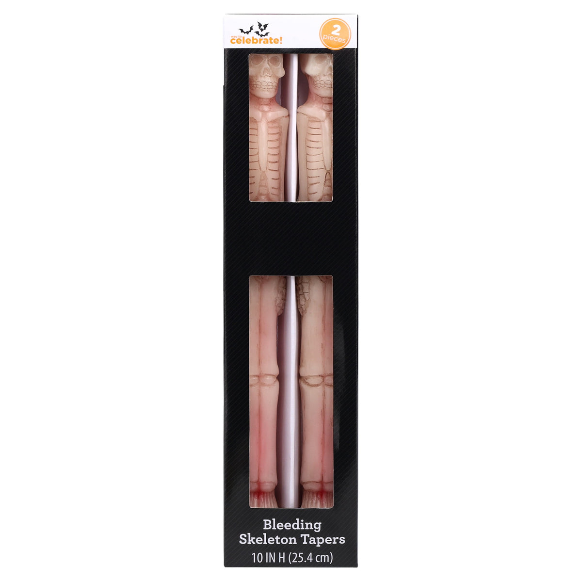 Bleeding Skeleton Taper Candles, 10", 2 Pieces, Halloween by Way To Celebrate