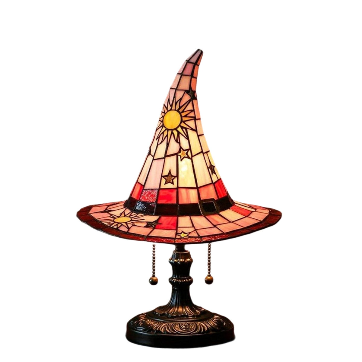 Clearance Witch Hat Lamp, Halloween Nigh Light Handcrafted Retro Resin Witch Hat Light, Usb Powered, Gothic Halloween Decorations for Bedroom