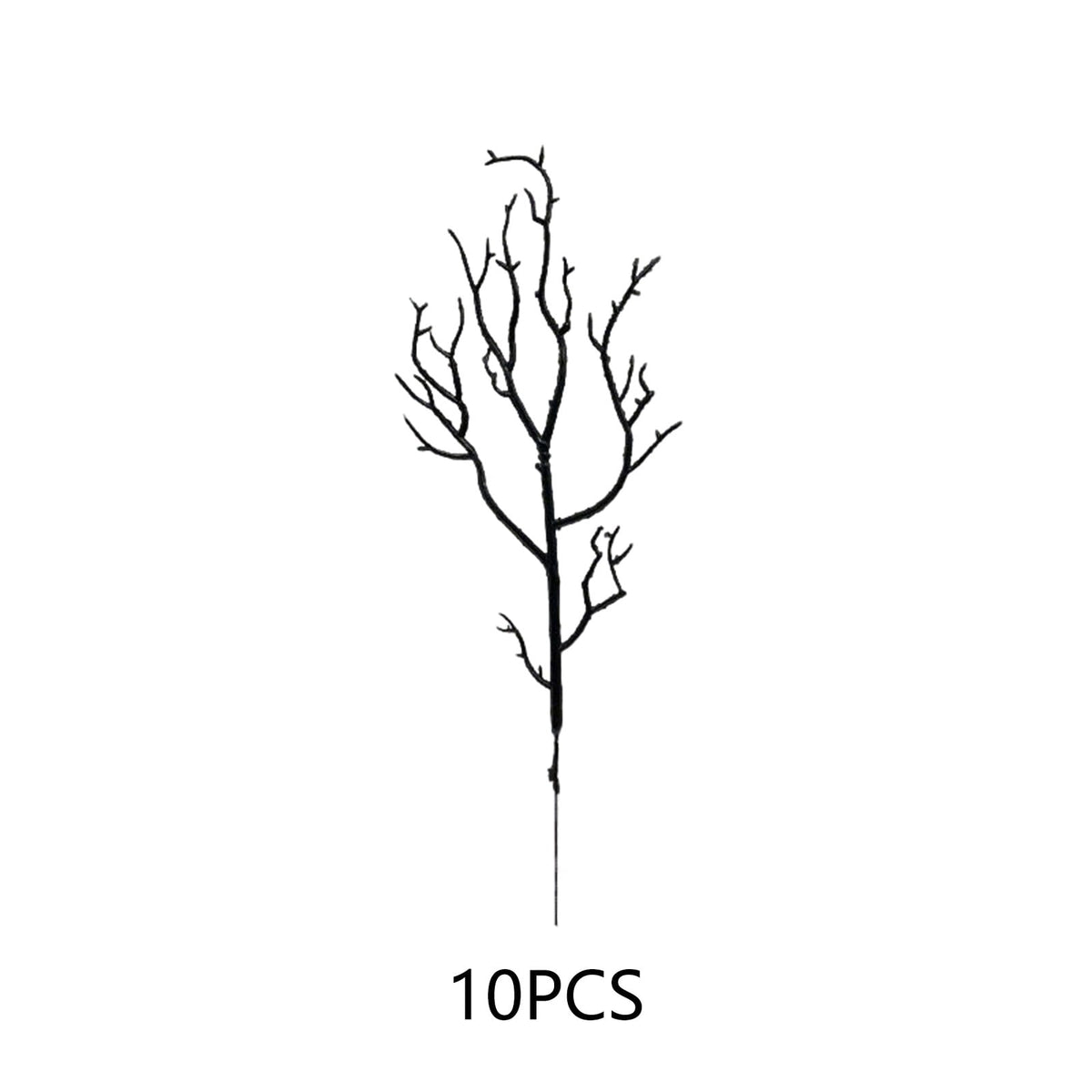 Halloween Artificial Branches, 10Pcs Black Bare Twigs Vase Fillers for Spooky Home Decor, Plastic Decorative Stems for Mantel Table Centerpiece, Creepy Indoor Outdoor Halloween Accents
