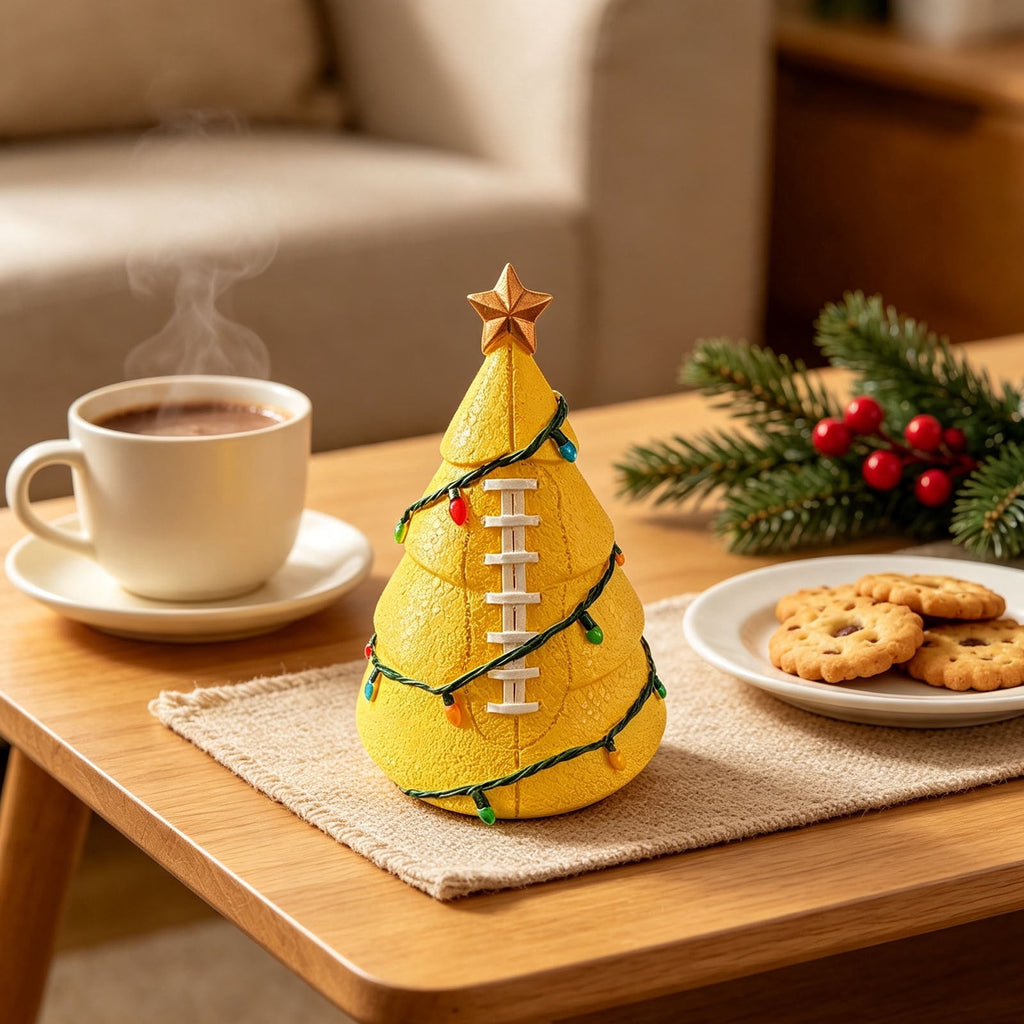 Christmas in july Decorations, Christmas Tree Resin Figurine, Sports Themed Tabletop Decor for Fall Thanksgiving Summerween, Unique Holiday Gift