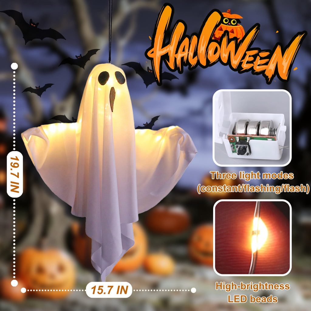 AGCAN 4.6 FT Halloween Inflatable Ghost Blow Up Ghost Broke Out from Window Halloween Decor