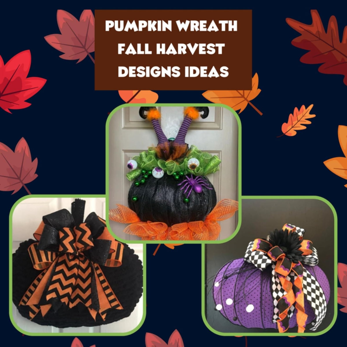 Pumpkin Shaped 3D Metal Wreath Forms 13x17.625 Inches Fall Halloween Farmhouse Autumn Thanksgiving DIY Art Craft Material Supplies Making Centerpiece Bouquet Decoration Indoor Outdoor Wreath Pack of 2