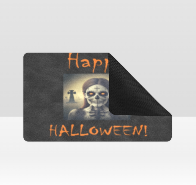 Halloween Holiday Door Welcome Mat - Cemetary - Doormat 24 inch x 16 inch