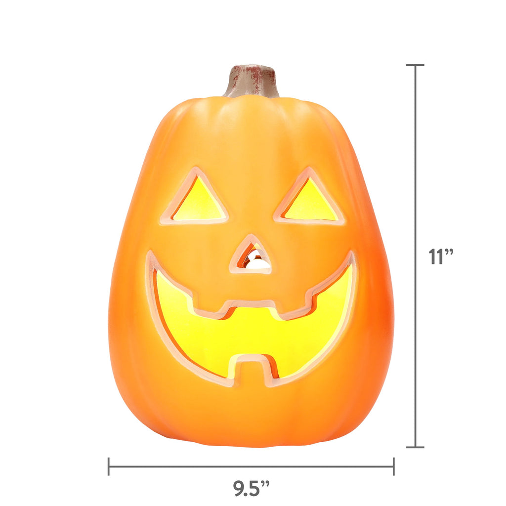 Light-Up Jack-o'-Lantern, Orange, 11", Halloween by Way To Celebrate