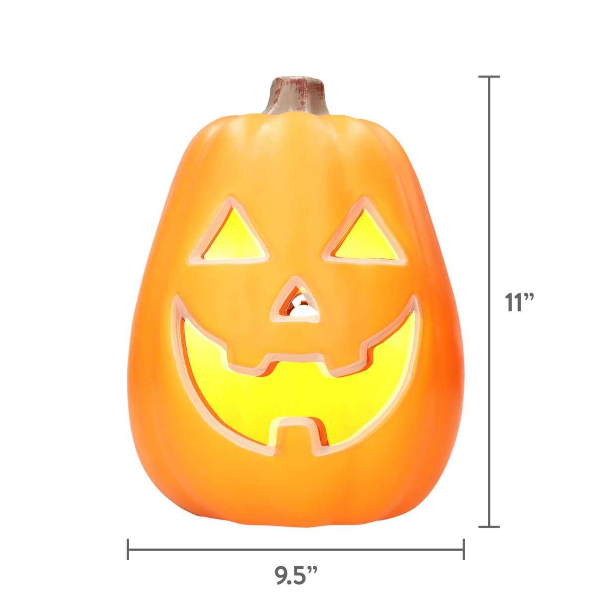 Light-Up Jack-o'-Lantern, Orange, 11", Halloween by Way To Celebrate