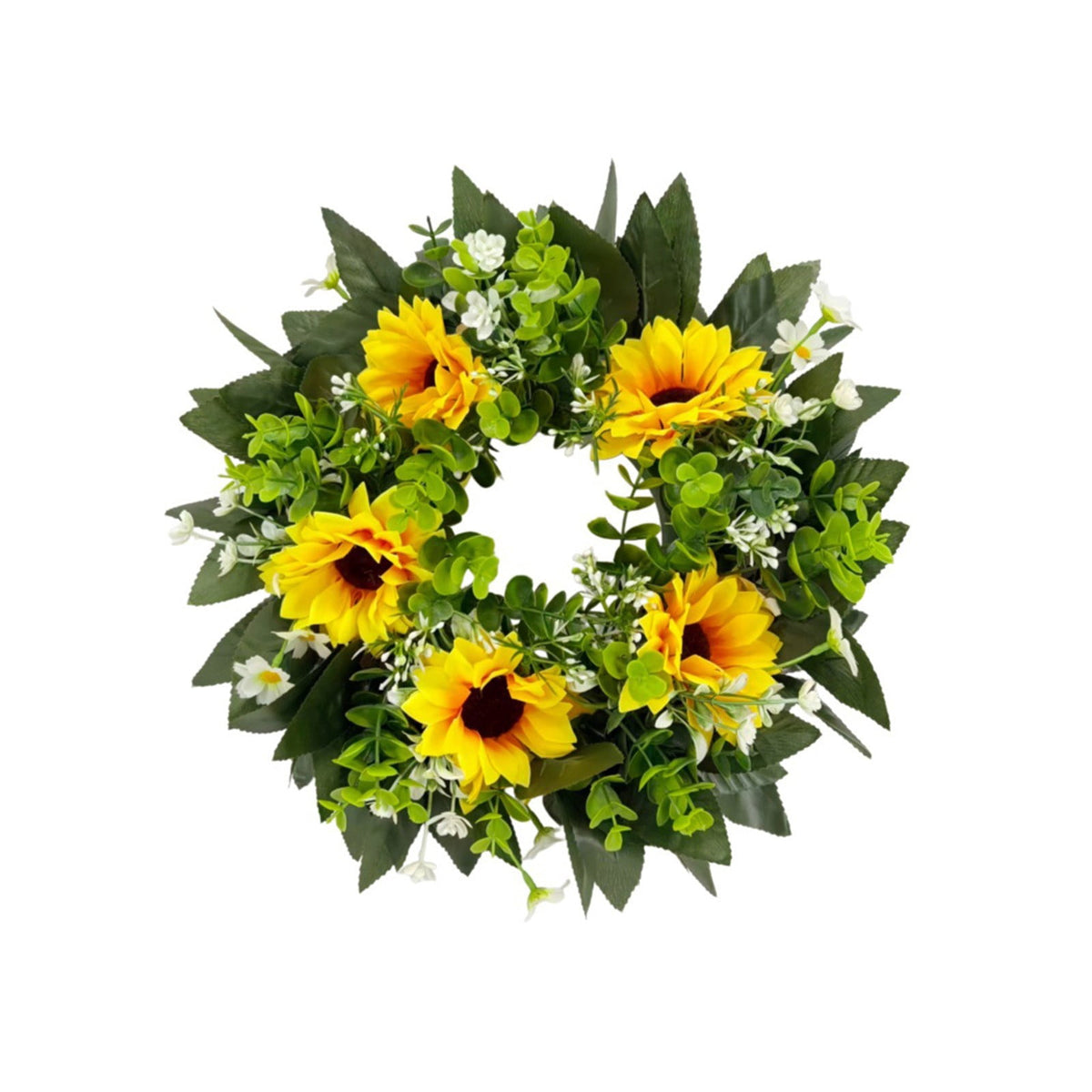 Rijanmt Decorative Plastic Easter Day Wreath, Multicolor
